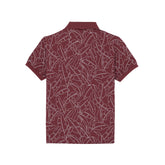 Status Quo Boys All-Over Abstract Printed Polo Collar Tshirt